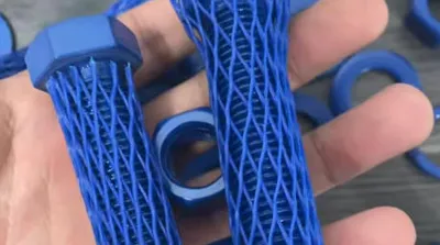 Parafuso hexagonal de revestimento de PTFE, porca hexagonal, lavadora plana